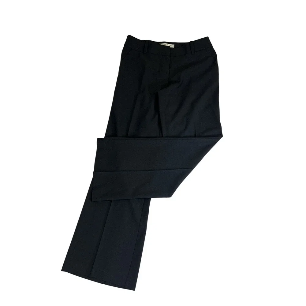Trina Turk Black Triacetate Tailored Dress Pants Trousers Size 4 Made‎ in USA
